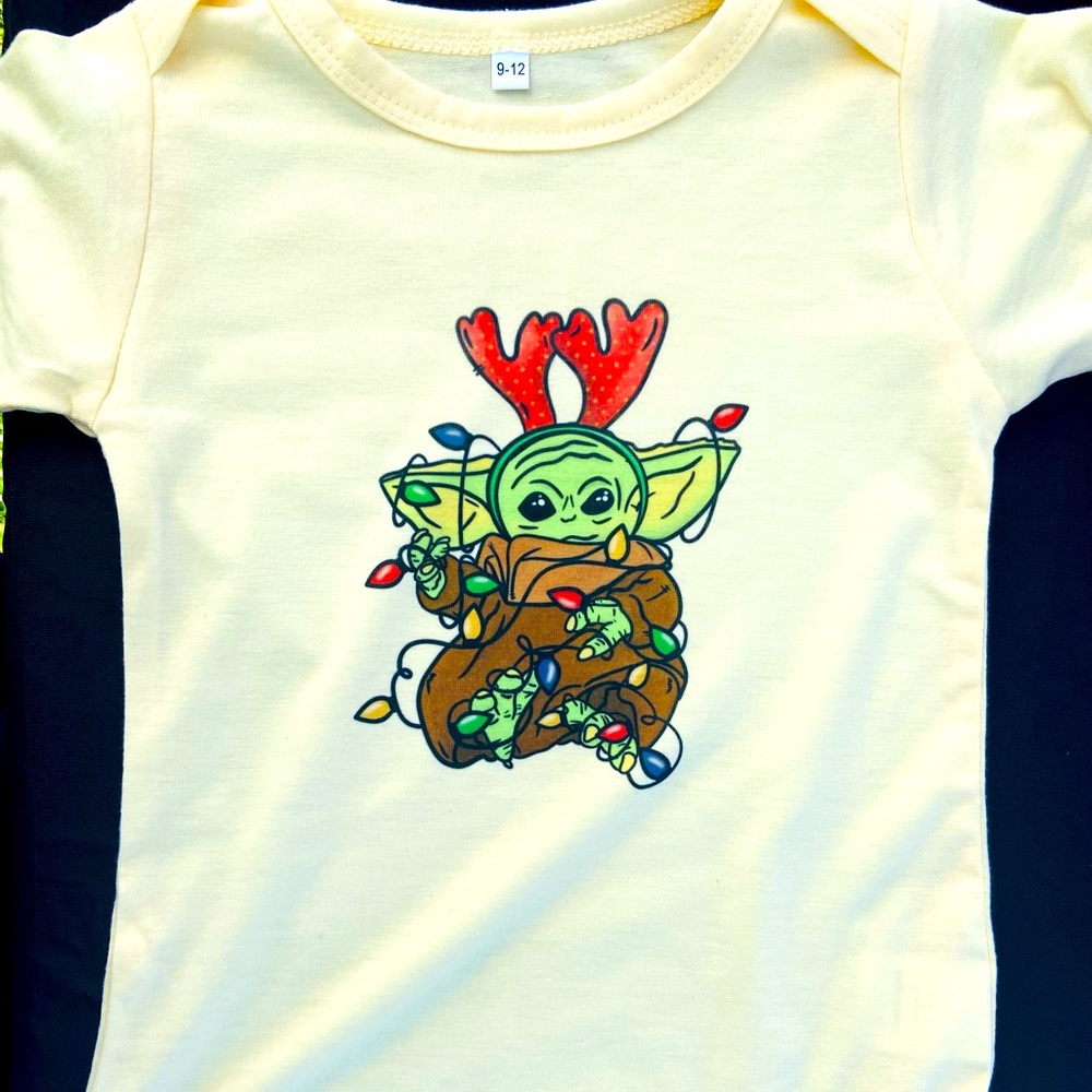 Christmas Yoda Onesie